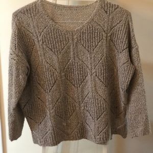 chevron knit boxy sweater